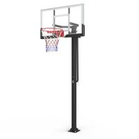 Баскетбольная стойка стационарная UNIX Line B-Stand-TG 54"x32" (140 х 80 см) R45 H230-305 см