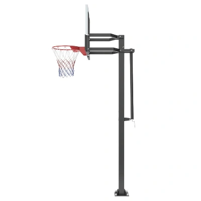 Баскетбольная стойка стационарная UNIX Line B-Stand-TG 54"x32" (140 х 80 см) R45 H230-305 см