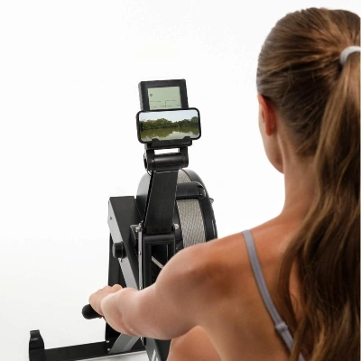 Гребной тренажер UNIX Fit  аэродинамическая нагрузка / Air Rower-X черный