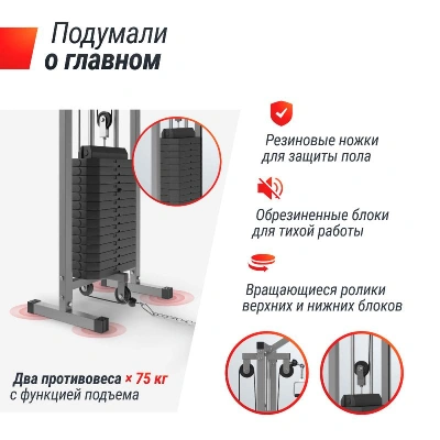 Кроссовер UNIX Fit силовая станция / Station 150 (два блока)